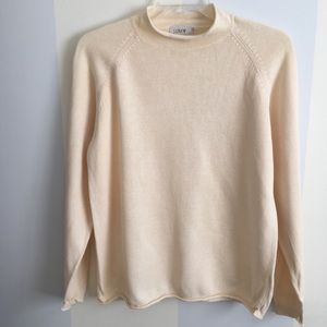 J Crew Men’s Roll Neck Sweater Cotton Small Cream